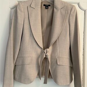 Alfani Light Beige Blazer with Tie Front